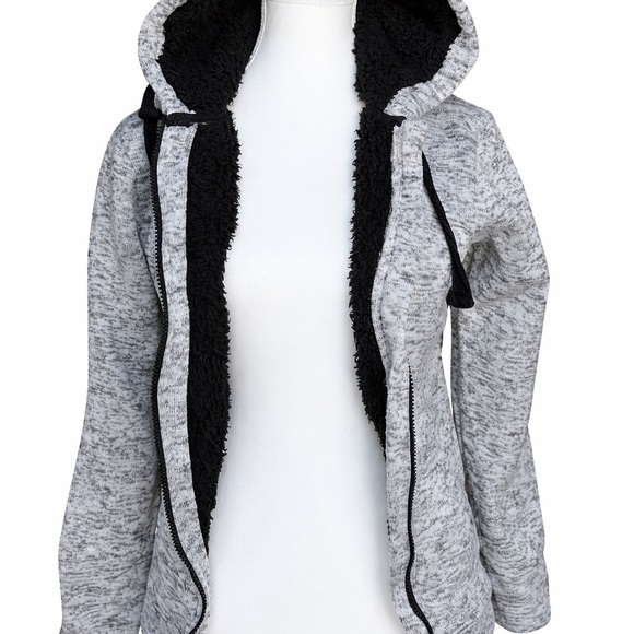 Canada Weather Gear Jackets & Blazers - Canada Weather Gear Sherpa Lined Hoodie Jacket Grey | Fits Small